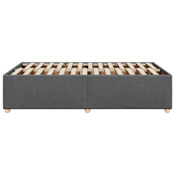 Bettgestell ohne Matratze Dunkelgrau 120x190 cm Stoff