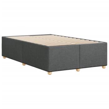 Bettgestell ohne Matratze Dunkelgrau 120x190 cm Stoff