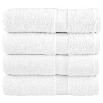 ARDEBO.de - Premium Badetücher SOLUND 4 Stk. Weiß 100x150 cm 600 g/m²