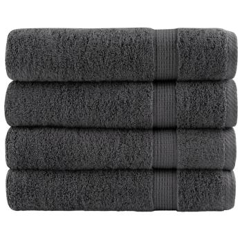 Premium Badetücher SOLUND 4 Stk. Anthrazit 100x150 cm 600 g/m²