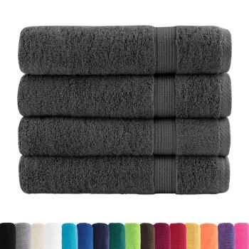Premium Badetücher SOLUND 4 Stk. Anthrazit 100x150 cm 600 g/m²