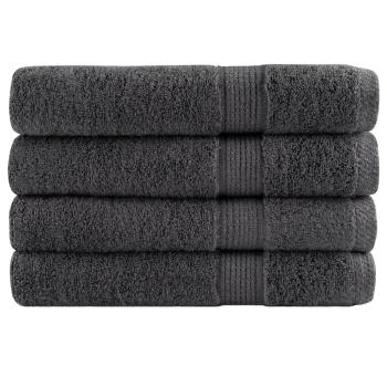 Premium Handtücher SOLUND 4 Stk. Anthrazit 100x200 cm 600 g/m²
