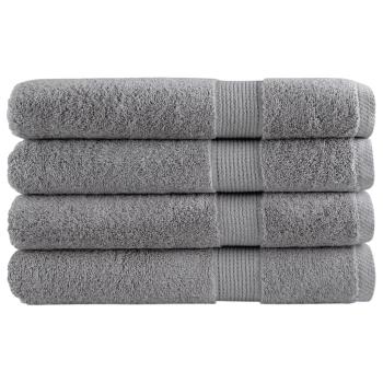 Premium Handtücher SOLUND 4 Stk. Grau 100x200 cm 600 g/m²
