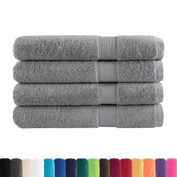 Premium Handtücher SOLUND 4 Stk. Grau 100x200 cm 600 g/m²