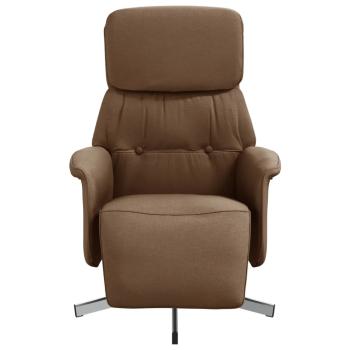 Relaxsessel mit Fußteil Braun Stoff