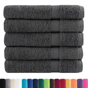 Premium Saunatücher SOLUND 50 Stk. Anthrazit 80x200 cm 600 g/m²