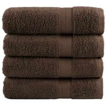 Premium Badetücher SOLUND 4 Stk. Braun 100x150 cm 600 g/m²
