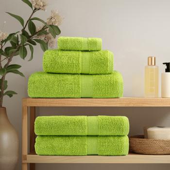 Premium Badetücher SOLUND 4 Stk. Apfelgrün 100x150 cm 600 g/m²