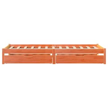 Massivholzbett ohne Matratze Wachsbraun 90x200 Kiefernholz