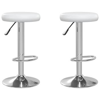 Barhocker 2 Stk. Wei? Kunstleder