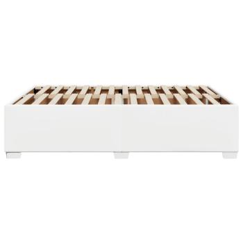 Bettgestell Weiß 140x190 cm Kunstleder