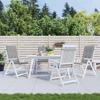 ARDEBO.de - Gartenstuhlauflagen für Hochlehner 4 Stk. Grau 120x50x3cm Stoff