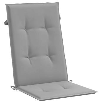 Gartenstuhlauflagen für Hochlehner 4 Stk. Grau 120x50x3cm Stoff