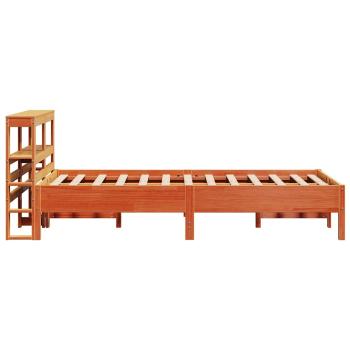 Massivholzbett ohne Matratze Wachsbraun 120x200 cm Kiefernholz