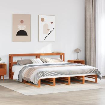 ARDEBO.de - Massivholzbett ohne Matratze Wachsbraun 180x200 Kiefernholz