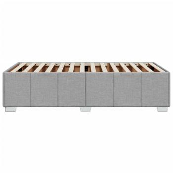 Bettgestell ohne Matratze Hellgrau 90x200 cm Stoff