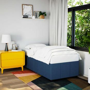 ARDEBO.de - Bettgestell ohne Matratze Blau 90x200 cm Stoff