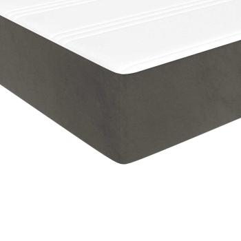 Taschenfederkernmatratze Mittel Dunkelgrau 80x210x20 cm Samt