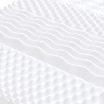 Schaumstoffmatratze Weiß 120x210 cm 7-Zonen Härtegrad 20 ILD