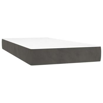 Taschenfederkernmatratze Mittel Dunkelgrau 100x210x20 cm Samt