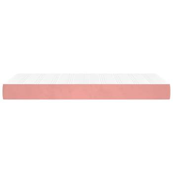 Taschenfederkernmatratze Mittel Rosa 80x220x20 cm Samt