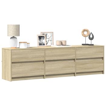 ARDEBO.de - TV-Schrank mit LED-Beleuchtung Sonoma-Eiche 180x34x50 cm