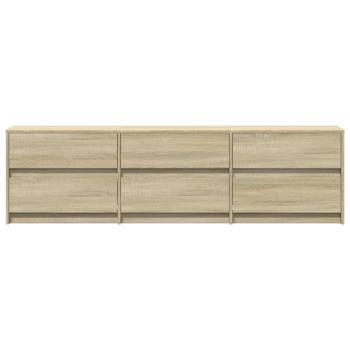 TV-Schrank mit LED-Beleuchtung Sonoma-Eiche 180x34x50 cm
