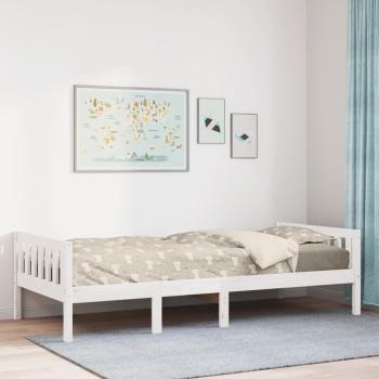 ARDEBO.de - Kinderbett ohne Matratze Weiß 80x200 cm Massivholz Kiefer