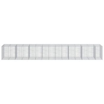 Gabione mit Deckel 750x100x100 cm Verzinktes Eisen