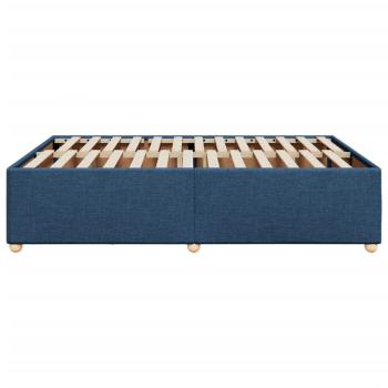 Bettgestell ohne Matratze Blau 160x200 cm Stoff