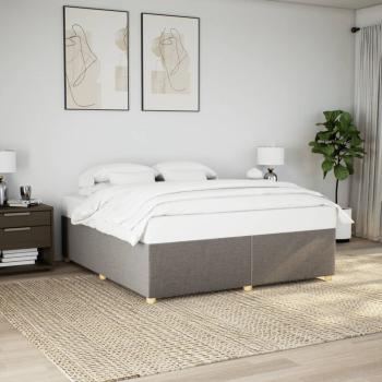 ARDEBO.de - Bettgestell ohne Matratze Taupe 180x200 cm Stoff