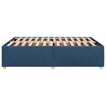 Bettgestell ohne Matratze Blau 140x200 cm Stoff