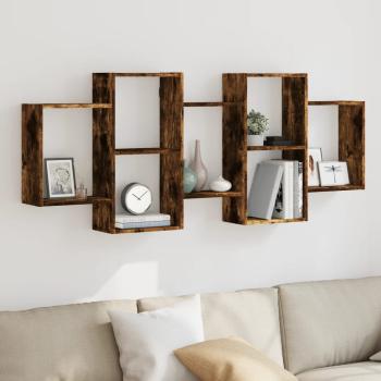 ARDEBO.de - Wandregal R?uchereiche 159x18x65 cm Holzwerkstoff