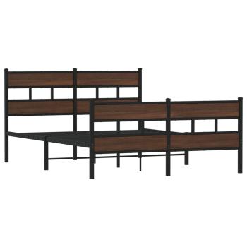 Bettgestell ohne Matratze mit Kopf- und Fußteil 137x190 cm