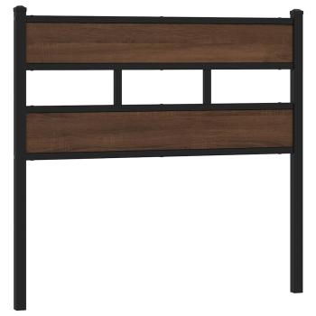 Ersatz-Kopfteil Braun Eichen-Optik 75 cm Stahl und Holzwerkstoff