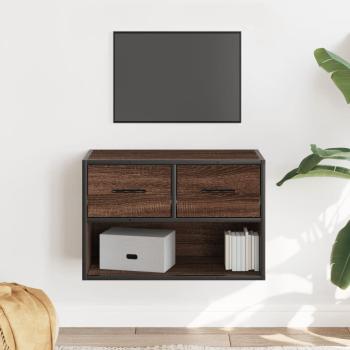 ARDEBO.de - TV-Schrank Braun Eiche 60x31x39,5 cm Holzwerkstoff und Metall