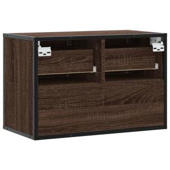 TV-Schrank Braun Eiche 60x31x39,5 cm Holzwerkstoff und Metall