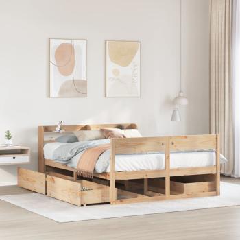 ARDEBO.de - Massivholzbett ohne Matratze 160x200 cm Kiefernholz
