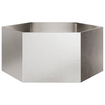Pflanzkübel Sechseckig 104x90x45 Edelstahl