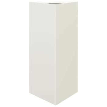 Pflanzkübel Weiß Dreieckig 40x34,5x75 cm Stahl