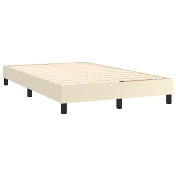 Boxspringbett mit Matratze & LED Creme 120x200 cm Kunstleder