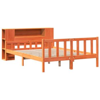 Massivholzbett ohne Matratze Wachsbraun 150x200 cm Massivholz