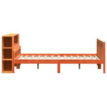 Massivholzbett ohne Matratze Wachsbraun 150x200 cm Massivholz