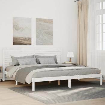 ARDEBO.de - Massivholzbett Extra Lang ohne Matratze Weiß 200x210 cm