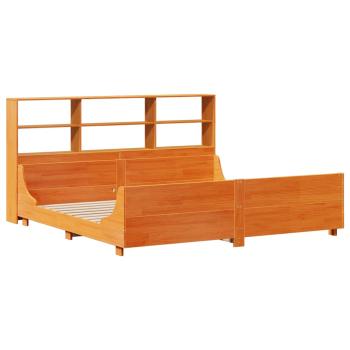 Massivholzbett ohne Matratze Wachsbraun 180x200 cm Massivholz