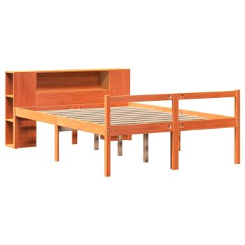 Massivholzbett ohne Matratze Wachsbraun 135x190 cm Massivholz