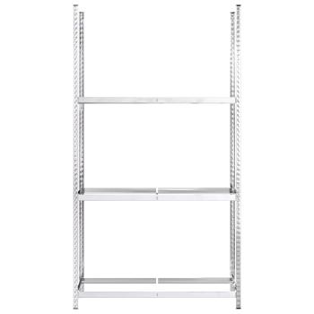 Reifenregale mit 3 B?den 2 Stk. Silbern 110x40x200 cm Stahl