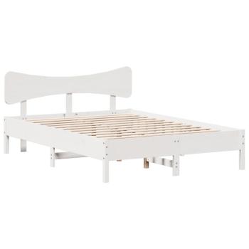 Massivholzbett ohne Matratze Weiß 150x200 cm Kiefernholz