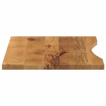 Schreibtischplatte mit Aussparung 90x50x2,5 cm Massivholz Mango