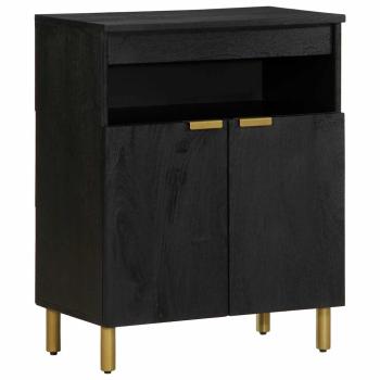 ARDEBO.de - Sideboard Schwarz 60x33x75 cm Holzwerkstoff